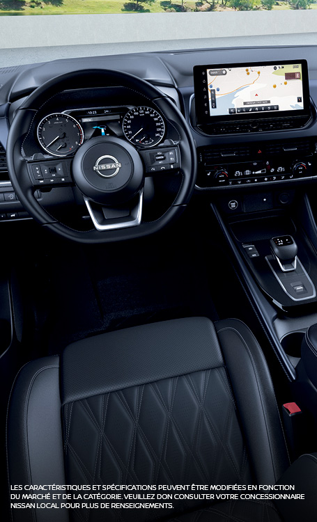 LHD interior dash view of Nissan Qashqai